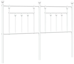 353620 vidaXL Метална табла за глава, бяла, 150 см