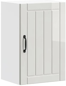 853789 vidaXL Кухненски стенен шкаф Lucca, бял гланц, инженерно дърво