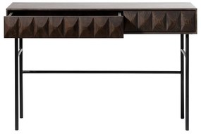 Тъмнокафява конзолна маса с дъбов плот 39x117 cm Latina – Unique Furniture