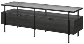 Черна маса за телевизор от дъб 140x50 cm Wainwright - Queer Eye