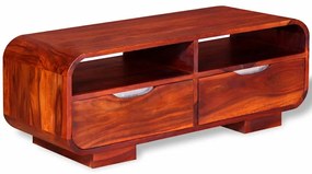 243950 vidaXL Маса за кафе, масивно акациево дърво, 90x40x35 cм