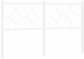 376309 vidaXL Метална табла за глава, бяла, 150 см