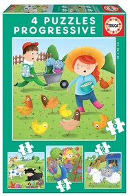 Пъзел Educa животните във фермата 17145