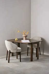 ДЕБОРА Бежово (тъкан Juto 4)/рамка опушен дъб (нюанс на орех) - ДЪРВЕН СТОЛ ЗА ДНЕВНА, ТРАПЕЗАРИЯ, ОФИС