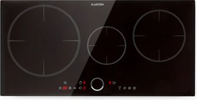 Klarstein Delicatessa 80, вграден плот за готвене, индукционен, 3 зони, 7400 W, стъклокерамика