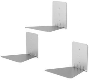 Метални рафтове в сребристо в комплект от 3 броя 18 см Conceal - Umbra