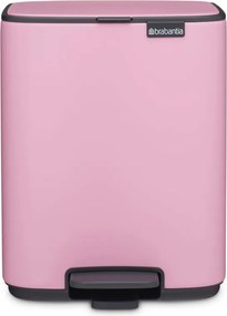 Кош за боклук Brabantia Bo Pedal 1010445, 7 л, Плавно затваряне, Гумирана основа, Розов