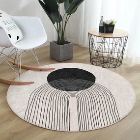 Кремав кръгъл килим подходящ за пране ø 120 cm Comfort – Mila Home