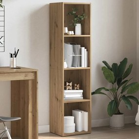 855777 vidaXL Библиотека, дъб артизан, 36x30x143 см, инженерно дърво