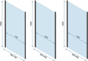 Душ кабина REA Rapid Slide Chrome