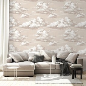 Тапет – Бежови винтидж облаци