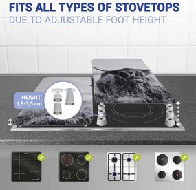 Капаци за печка от закалено стъкло 2 бр. 30x52 cm Universal Highland Cattle – Wenko