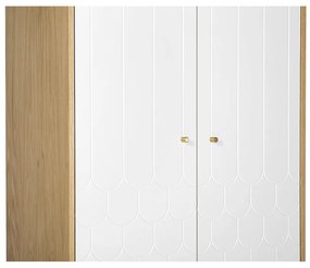 Бял гардероб 80x190 cm Lia - Woodman