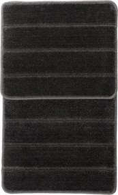 Антрацитни килими за баня в комплект 2 бр. 50x80 cm Yeni Cizgli – Foutastic