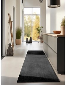 Черна пътека от юта 80x200 cm Bouclé - Hanse Home