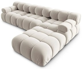 Бежов кадифен модулен ъглов диван (променлив) Bellis – Micadoni