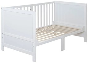 Бяло детско креватче 70x140 cm с регулируема височина Easy Sleep – Roba