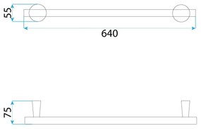 Закачалка за баня 16101 Aristo Brush Nickle