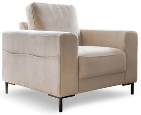 Бежово кресло от рипсено кадифе Lofty Lilly – Miuform