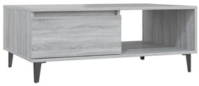 813174 vidaXL Кафе маса, сив сонома, 90x60x35 см, инженерно дърво