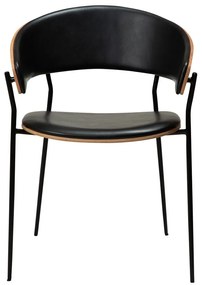 Черен/в светло естествен цвят трапезен стол с подлакътници Crib – DAN-FORM Denmark