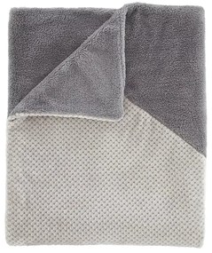 Сиво одеяло от микроплюш 130x170 cm Cosy Larsson Geo – Catherine Lansfield