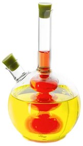 Съд за оцет и олио 2в1 Luigi Ferrero FR-6044, 20 см, Плътно затваряне, Стъкло, Зелен