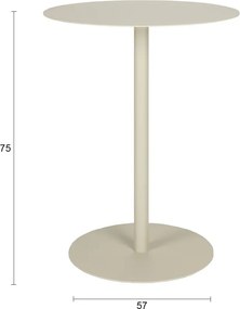 Стоманена кръгла бар маса ø 57 cm Snow – Zuiver