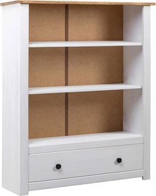 282669 vidaXL Библиотека, бяла, 80x35x110 см, бор масив, Panama Range