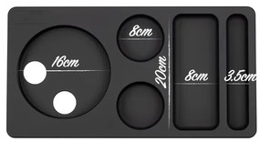 Horecano - Меламинова хотелска табла за топли напитки 42x22xh2,8см MATT BLACK (OT316)