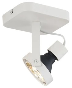 Дизайнерски таванен прожектор бял GU10 70mm въртящ се и накланящ се - Vo