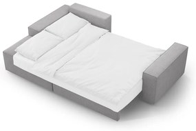 Светлосив разтегателен ъглов диван от букле (ляв ъгъл) Jodie – Micadoni Home