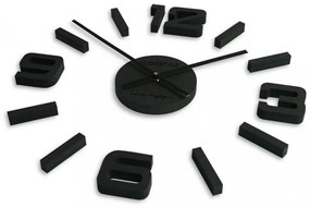 Черен дървен часовник за стена