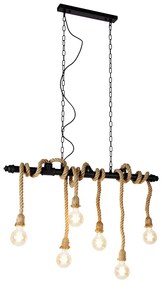 Интелигентен висящ аплик черен 6-светлина с Wi-Fi G95 - Plural