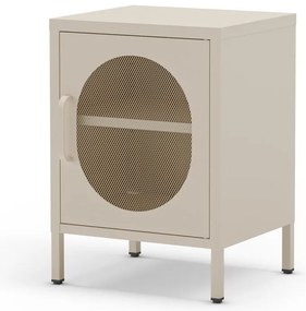 Кремаво метално нощно шкафче Diora – Marckeric