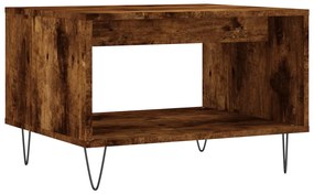 829257 vidaXL Кафе маса, опушен дъб, 60x50x40 см, инженерно дърво