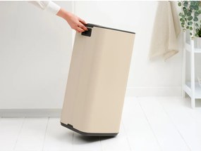 Бежово стоманено кошче за боклук с педал 30 l Bo – Brabantia