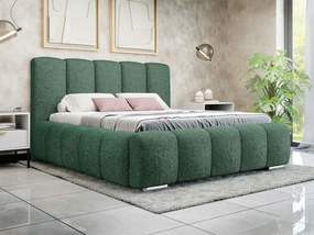Επενδυμένο κρεβάτι Wizko-Prasino Skouro-140 x 200
