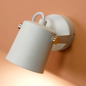 Бяла стенна лампа, височина 11 cm Ibai - SULION