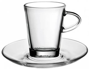 Vitrum - Стъклена чаша за топли напитки с чинийка 220мл - 2бр. BARCHETTA VM-1223001