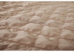 Кафяво крепово спално бельо за единично легло 140x200 cm Naomi – My House