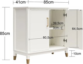 Зелено шкафче 86x85x41 cm Westerleigh – CosmoLiving by Cosmopolitan
