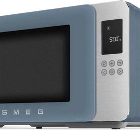 Микровълнова фурна с грил 4в1 SMEG Collezione MOC01SBMEU, 1900W, 29 л, 18 програми, Плавно затваряне, Звуков сигнал, LCD, Син