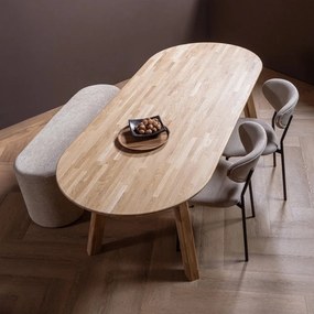 Трапезна маса от масивен дъб 90x220 cm Tablo – WOOOD