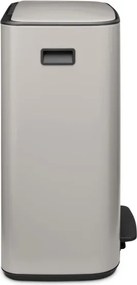 Кош за боклук Brabantia Bo Pedal 1010448, 60 л, Леко затваряне, Противоплъзгаща основа, Светлосив