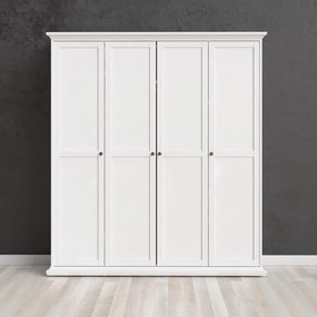 Бял гардероб 181x201 cm Paris - Tvilum