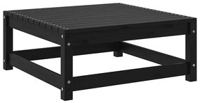 805674 vidaXL Градинска табуретка, 70x70x30 см, черна, борова дървесина масив