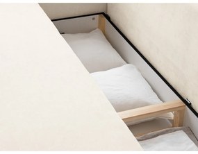 Кремав разтегателен диван с място за съхранение 231 cm Elen – Micadoni