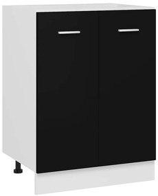 801189 vidaXL Долен шкаф "Lyon", черен, 60x46x81,5 см, инженерно дърво