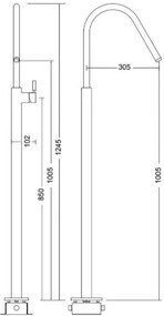 Кран за мивка Eurorama 13302 floor-Mauro